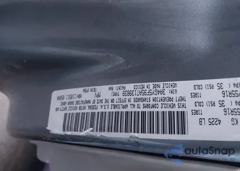 2010 Chrysler Pt Cruiser Classic from USA, damaged, VIN 3A4GY5F95AT139839